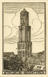 3161 Gezicht op de zuid- en oostgevel van de Domtoren te Utrecht.